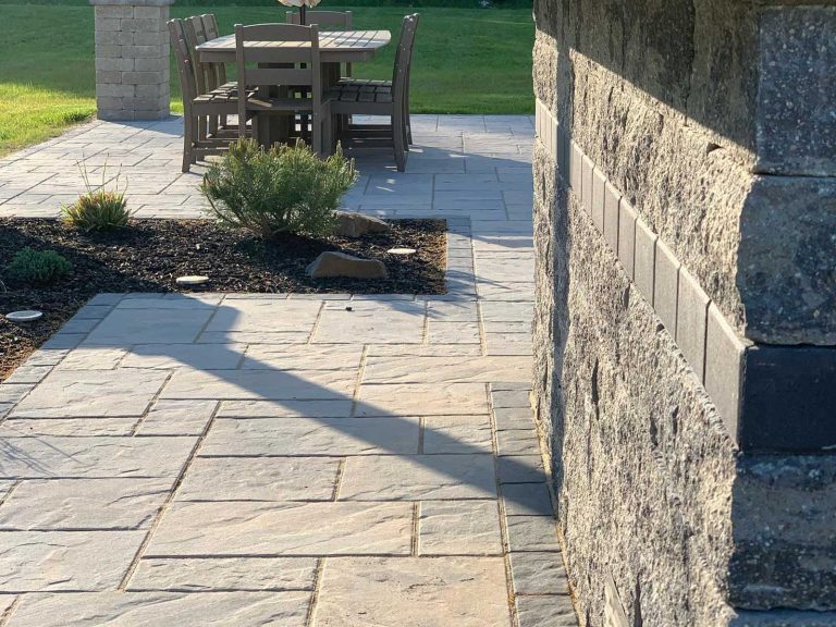 Outdoor paver patio installed by blackdiamonddesign landscaping in east greenbush, NY